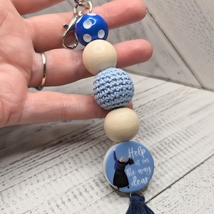 Help is on the Way Dear Meme Keychain With PVC Charm Beaded 6