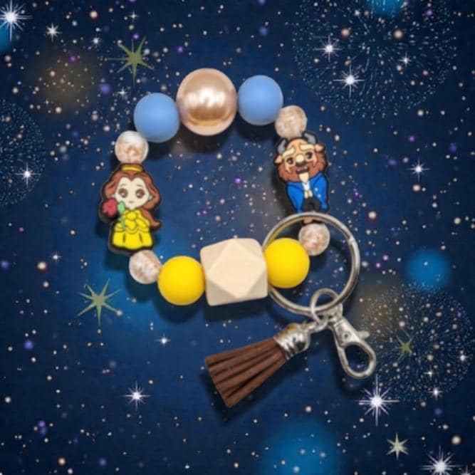 Beauty and the Beast Keychain - Etsy
