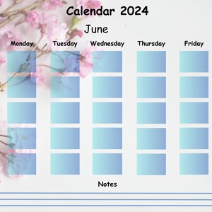 Printable Calendar 2024 Downloadable Calendar Colorful Calendar A4 Size ...
