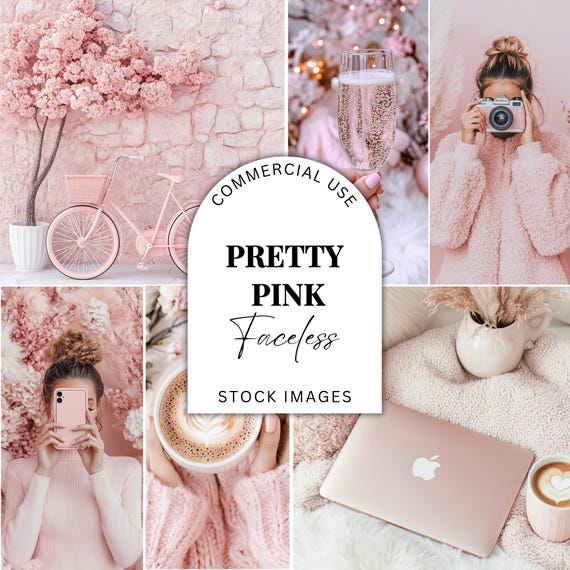 Faceless Digital Marketing Stock Images - Pink Aesthetic - Luxury Social Media Content - Instagram Content Photos - Blush Pink Boss Babe