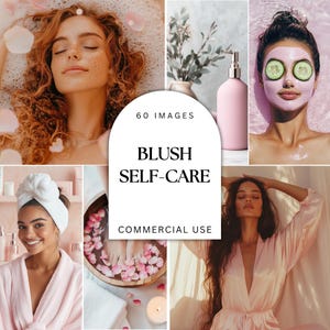 Photos de soins personnels - Images bien-être pour Instagram - Téléchargements numériques esthétiques - Photographie santé et beauté - Photos de soins de la peau
