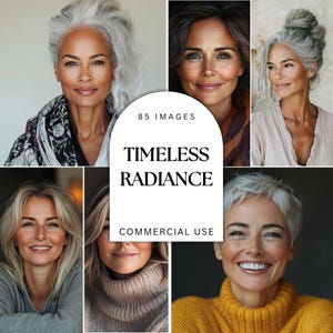 Mature Beauty Stock Photos - Diverse Women - Mature Women Beauty Stock Photos - Diverse Beauty Stock Image bundle - Reel Covers - Skincare