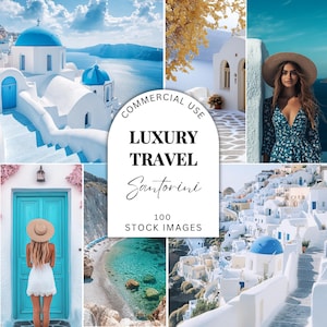 Luxe reizen Stockfoto's - Santorini - Reisbeïnvloeder - Vakantieafbeeldingen - Reisafbeeldingen voor Instagram - Foto's reisbureau