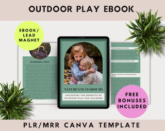 Outdoor Play ebook With Resell Rights, Parenting Lead Magnet, Done For You, Kids Things To Do, Parenting Blog, Nanny Resources', Kids PLR