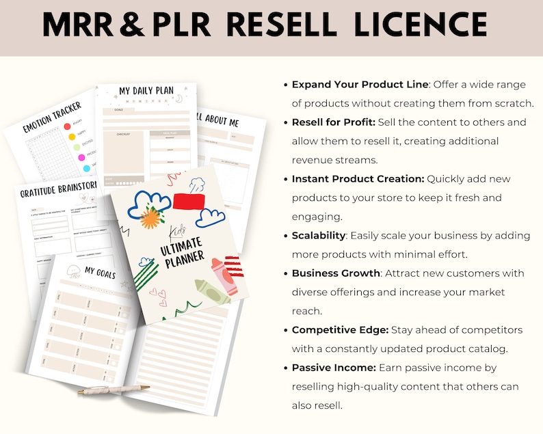 370 + Kids PLR Bundle With Master Resell Rights, Children's Learning ...