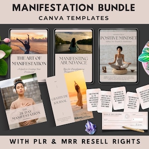Pack de manifestation DPP | Manifestation MRR | aimant principal pour les coachs de vie (fr) | eBook Manifestation du DPP | Modèles de toile d'affirmation