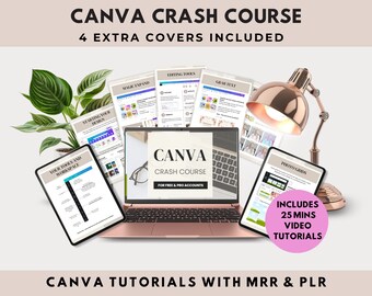 Curso intensivo de Canva con derechos de reventa de marca maestra y privada, guía de Canva MRR/PLR con tutoriales en video, curso de Canva listo para usar para revender