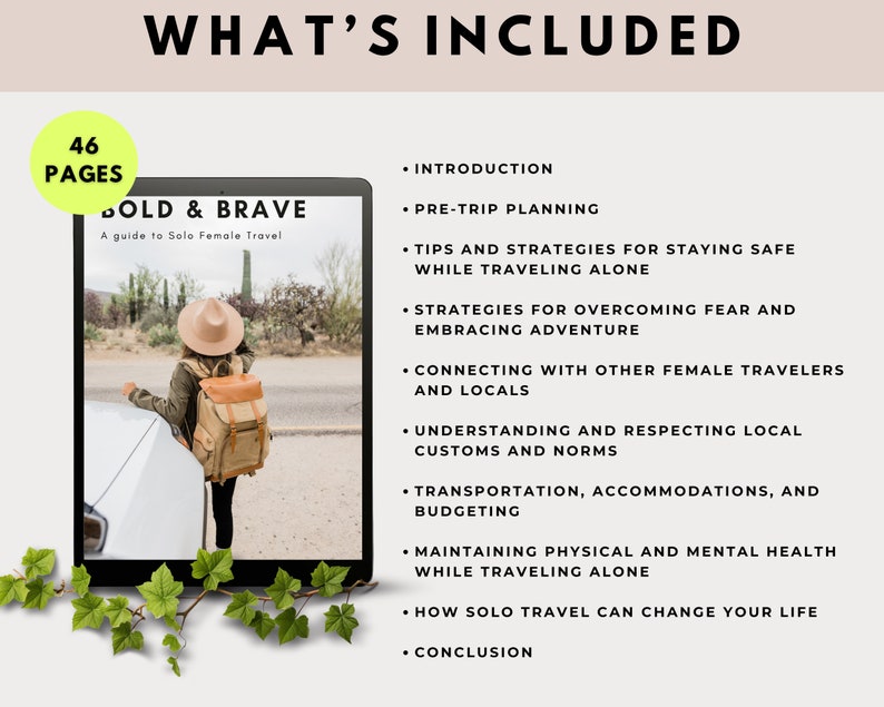 Solo Travel Guide PLR, MRR Ultimate Travel Tips for Solo Travelers, Resell Rights, Done For You eBook, Travel Planner, Travel Agent Content