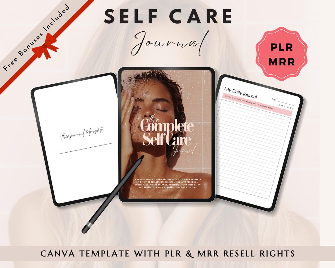 Self Care Journal MRR - Self Love Canva Template - Master Resell Rights ...