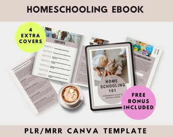 PLR HOME SCHOOLING Ebook To Resell, Plr for parenting Coaches, Plr Education, Home Schooling Tips, Lead Magnet, Master Resell Rights, Canva