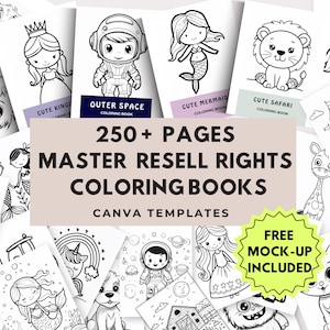 Livres à colorier pour enfants avec droits de revente principal | Coloriages MRR | Coloriages PLR MRR | Livre de coloriage Mr. | Lot enfant Mrr