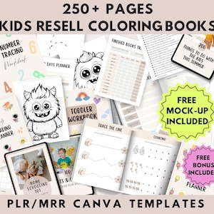 370 + Kids PLR Bundle mit Master Weiterverkaufsrechten, Lernpaket für Kinder, MRR PLR Lernmittel, Mrr Printable Arbeitsblätter für Kinder