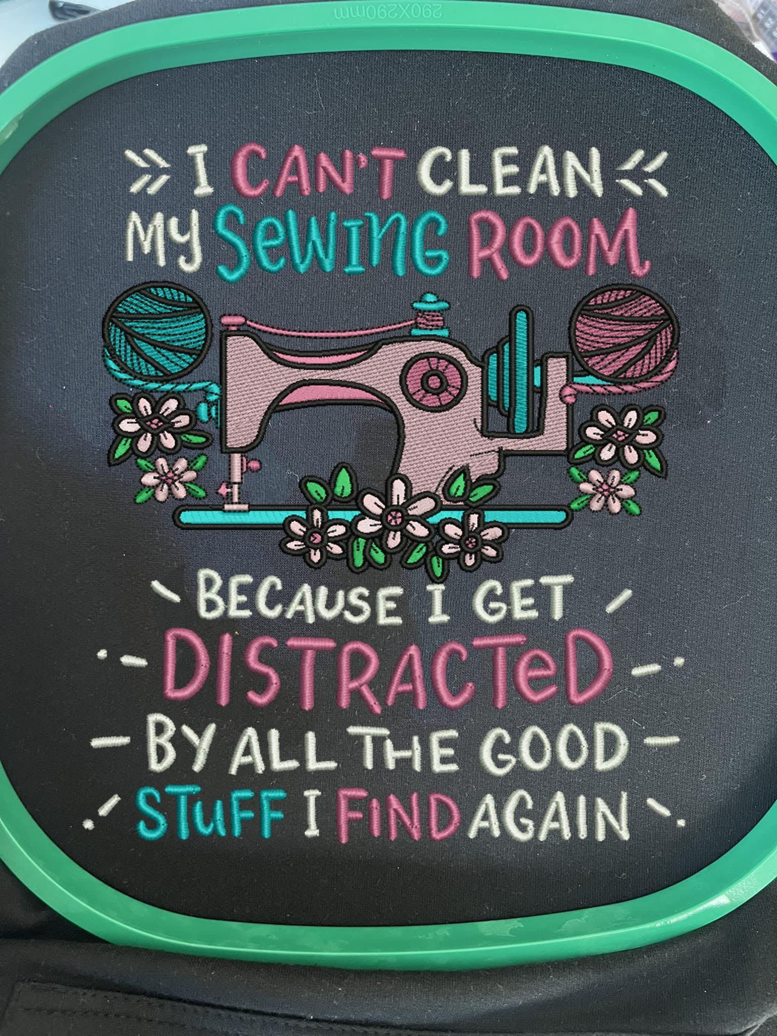 Clean Sewing Machine Sign My Clean Sewing Room Embroidery Design - Etsy