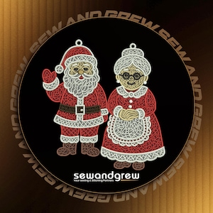Mr & Mrs Santa FSL Embroidery design