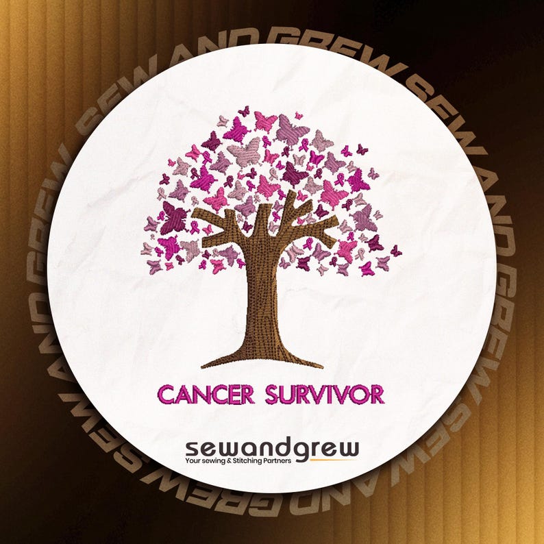 Cancer Tree Design Cancer Survivor Tree Embroidery Design - Etsy