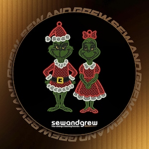 FSL Mr and Mrs Grinch Embroidery design