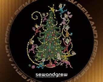 Classic Grinch Christmas Tree Cross Stitch
