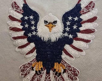 American Eagle FSL Embroidery Design - Etsy