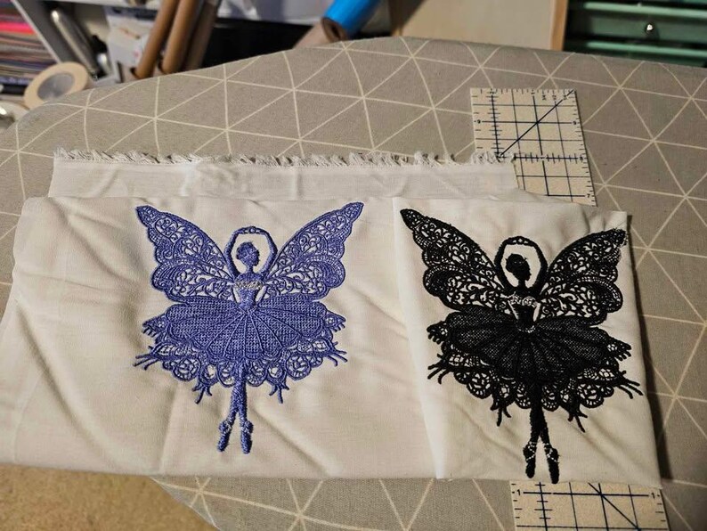 Butterfly Ballerina FSL Embroidery design image 4