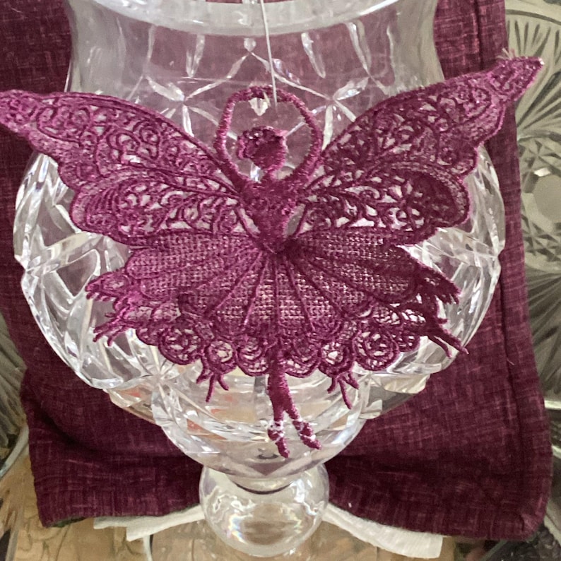 Butterfly Ballerina FSL Embroidery design image 2