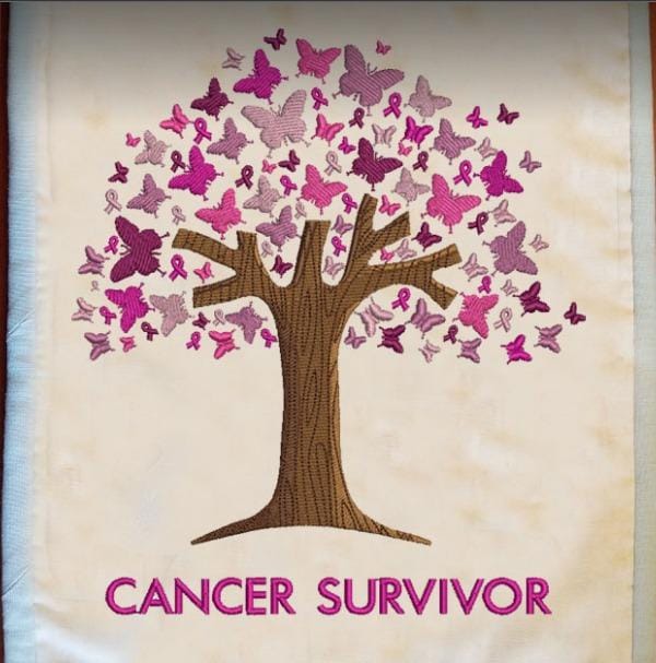 Cancer Survivor Tree Embroidery Design - Etsy