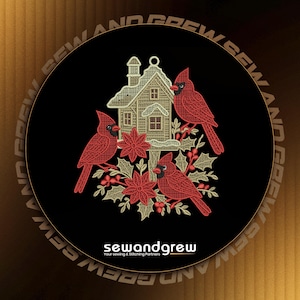 FSL 3 Cardinals Embroidery Design