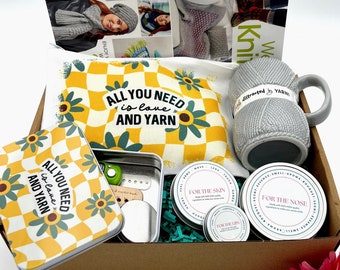 Knitting Gift for Crochet Gift Box for Mom Thinking of You Gift for Knitting Notions Tin for Crochet Box for Stitch Markers for Yarn Stitch
