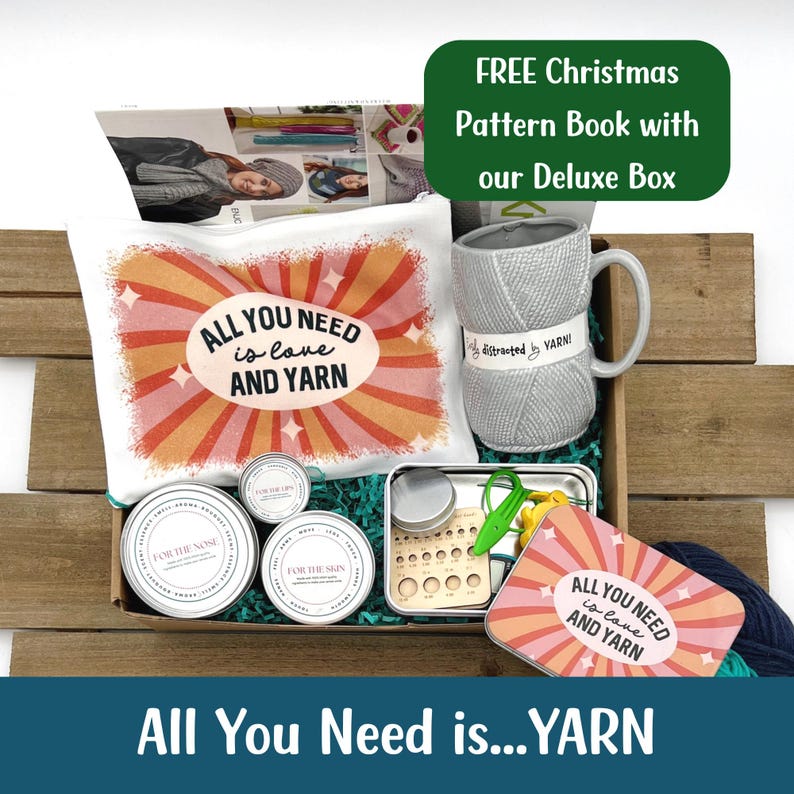 Knitting kit for crochet lovers or knitting gift box