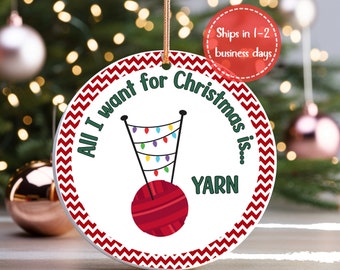 Knitting Christmas Ornament for Crochet Ornament Personalized for Christmas Gift for Knitters Christmas Gift for Crocheter Ornament for Mom