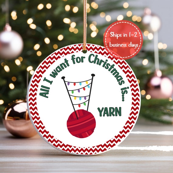 Knitting Christmas Ornament for Crochet Ornament Personalized for Christmas Gift for Knitters Christmas Gift for Crocheter Ornament for Mom