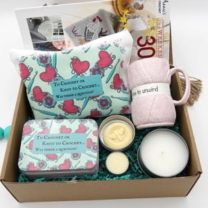 Crochet Gift Box for Crocheter Gifts for Crochet Supplies for Crochet Notions Box Stitch Markers for Crochet Pattern Book Gift for Mom