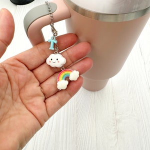 Kids Tumbler Name Charms Girls Tumbler Accessories for Stanley Type Handle Name Charm Personalized Name Accessories for Water Bottle Charm