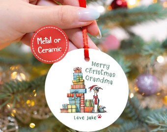 Dog Grandparent Ornament from Dog Christmas Ornament for Dog Lover Holiday Gift Idea for Grandma Dog Ornament Grandpa Christmas Gift Idea