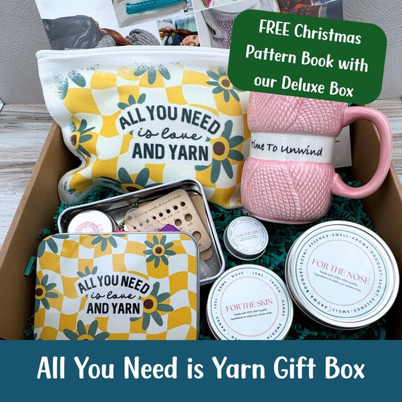 Knitting Gift for Crochet Gift Box for Mom Thinking of You Gift for Knitting Notions Tin for Crochet Box for Stitch Markers for Yarn Stitch