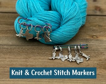 Knitting Stitch Markers for Crochet Markers for Texas Knit Marker Set for Crochet Stitch Marker for Knitting Gifts for Mom Crochet Gift