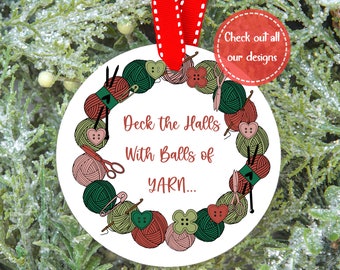 Crochet Christmas Ornament for Knitter Personalized Ornament for Crochet Christmas Gift for Knitting Ornament for Christmas Gift for Mom