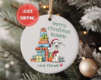 Adorno navideño para perro de The Dog Ornament para HuMom Regalo navideño de The Rescue Dog Adorno personalizado para amantes de los perros Medias de relleno