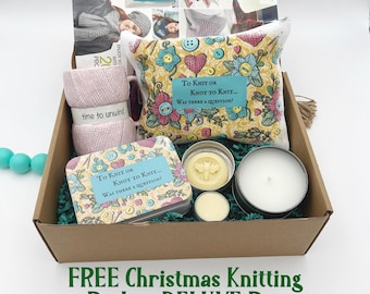 Knitting Gift for Knitters Stitch Markers Knit Notions Box Supplies for Knitting Pattern Book Thinking of You Gift for Mom