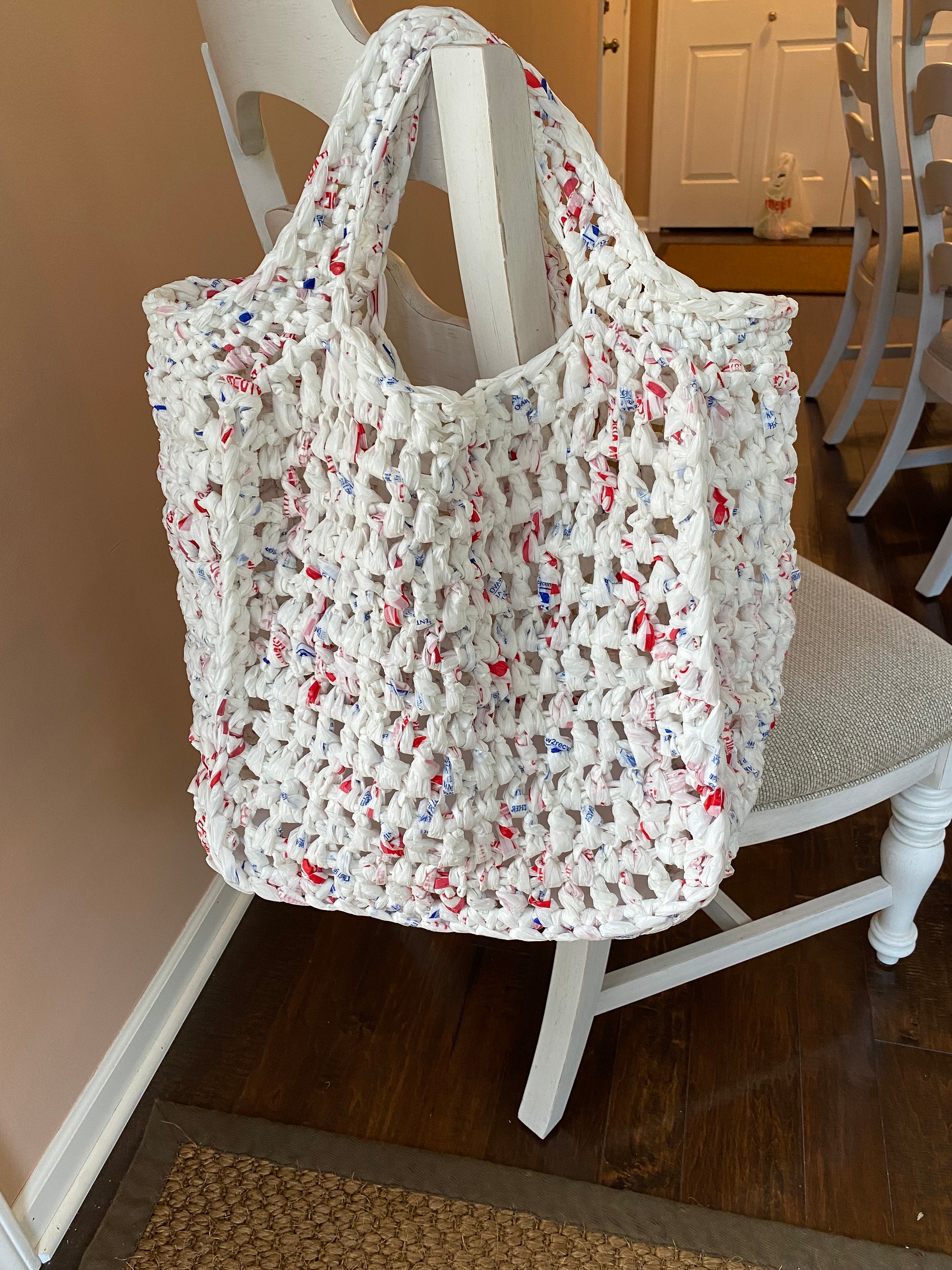 Plarn tote shop bag pattern