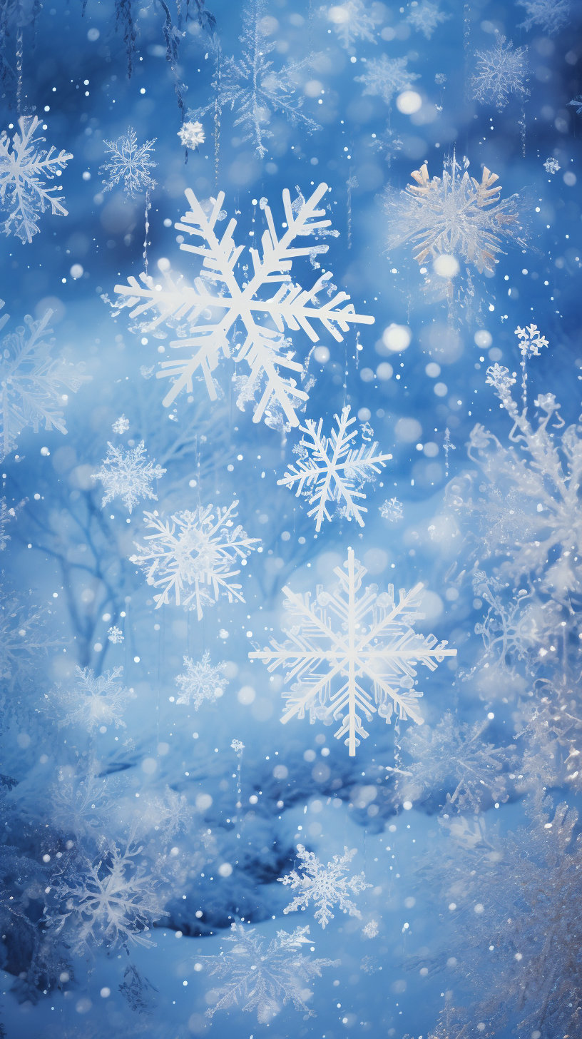 Winter Wonderland Wallpaper Bundle Snowflake Bundle 16:9 Aspect Ratio ...