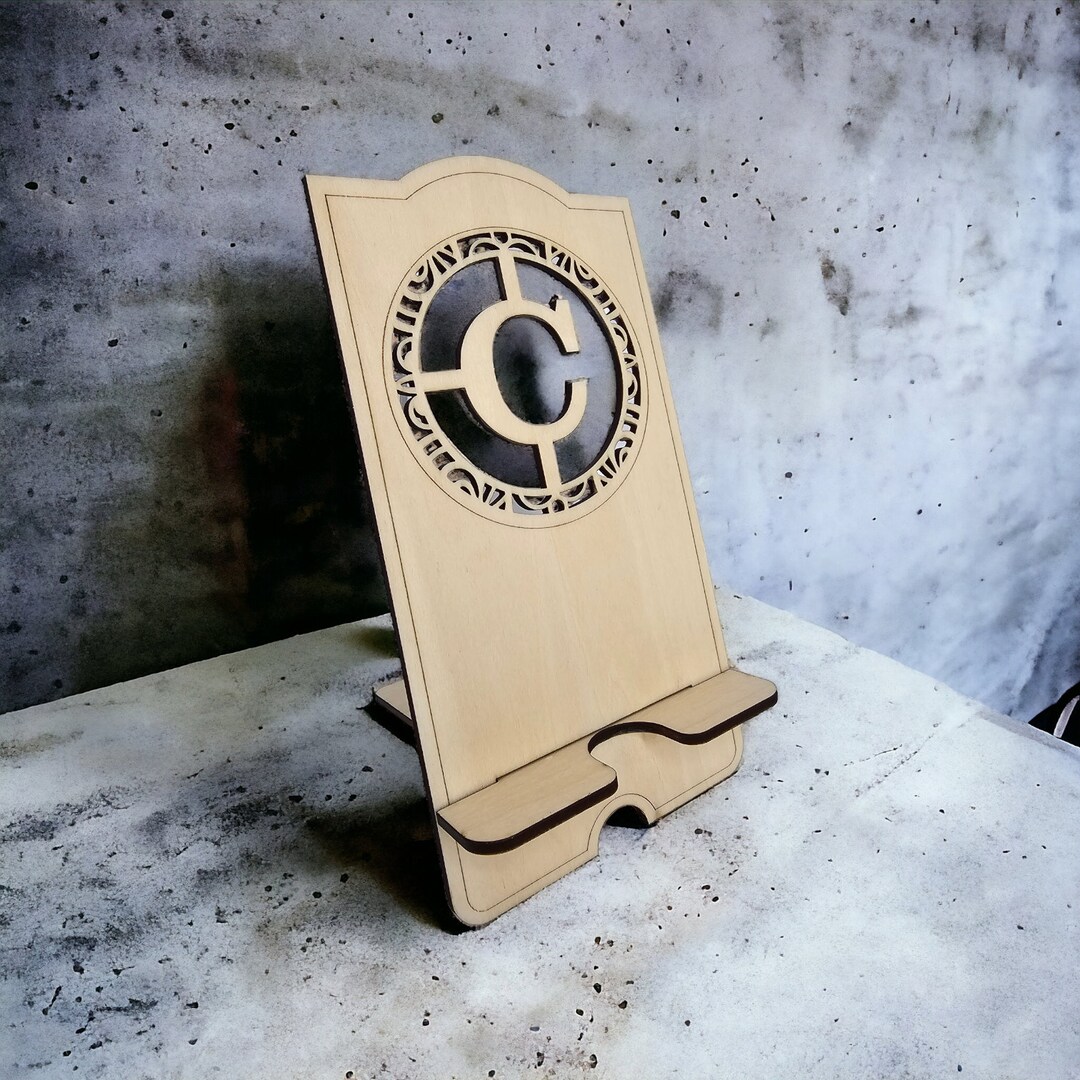 Personalized Phone Holder With Custom Letter Initial, Monogram Phone