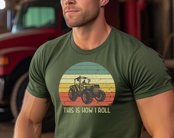 This is How I Roll tshirt, Farming shirt, Farming family, Farming farm shirt, Tractor tshirt, gift for farmer, retro shirt, country living