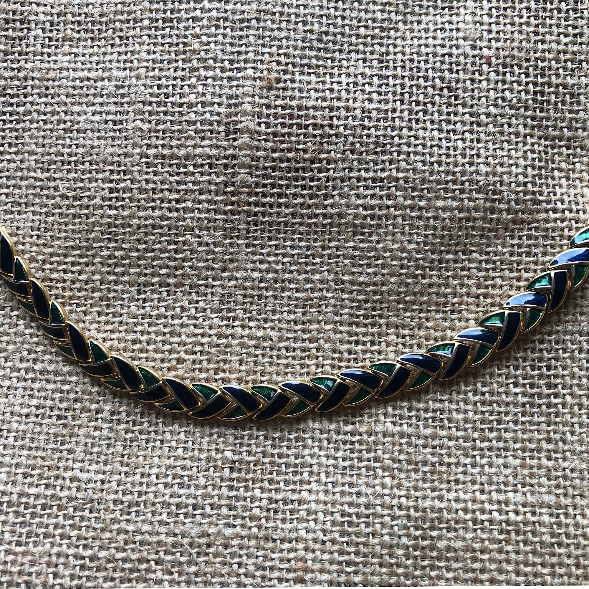 Vintage D'orlan Green and Blue Bracelet - Etsy