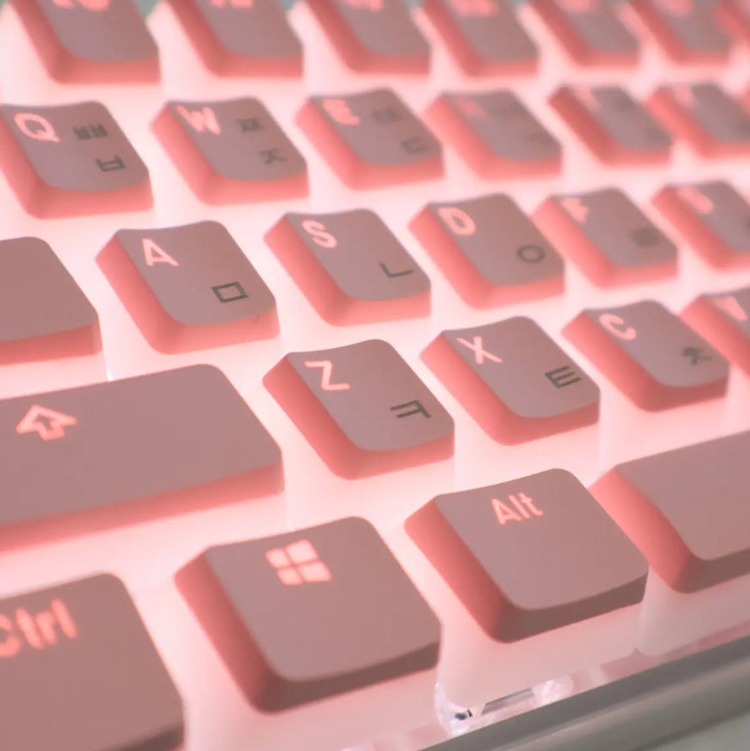 Pink Pudding Keycaps Set PBT OEM Keyboard Cherry MX Switch Etsy