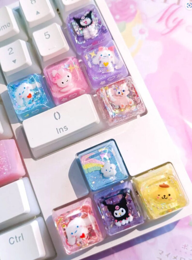 Sanrio Keycaps Kawaii Keycaps Cute Keycaps My Melody Etsy