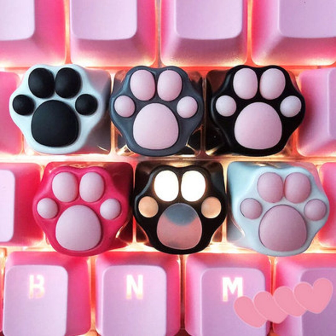 Kawaii Cute Wording Keycaps Hello Kitty Keycaps Kawaii Etsy