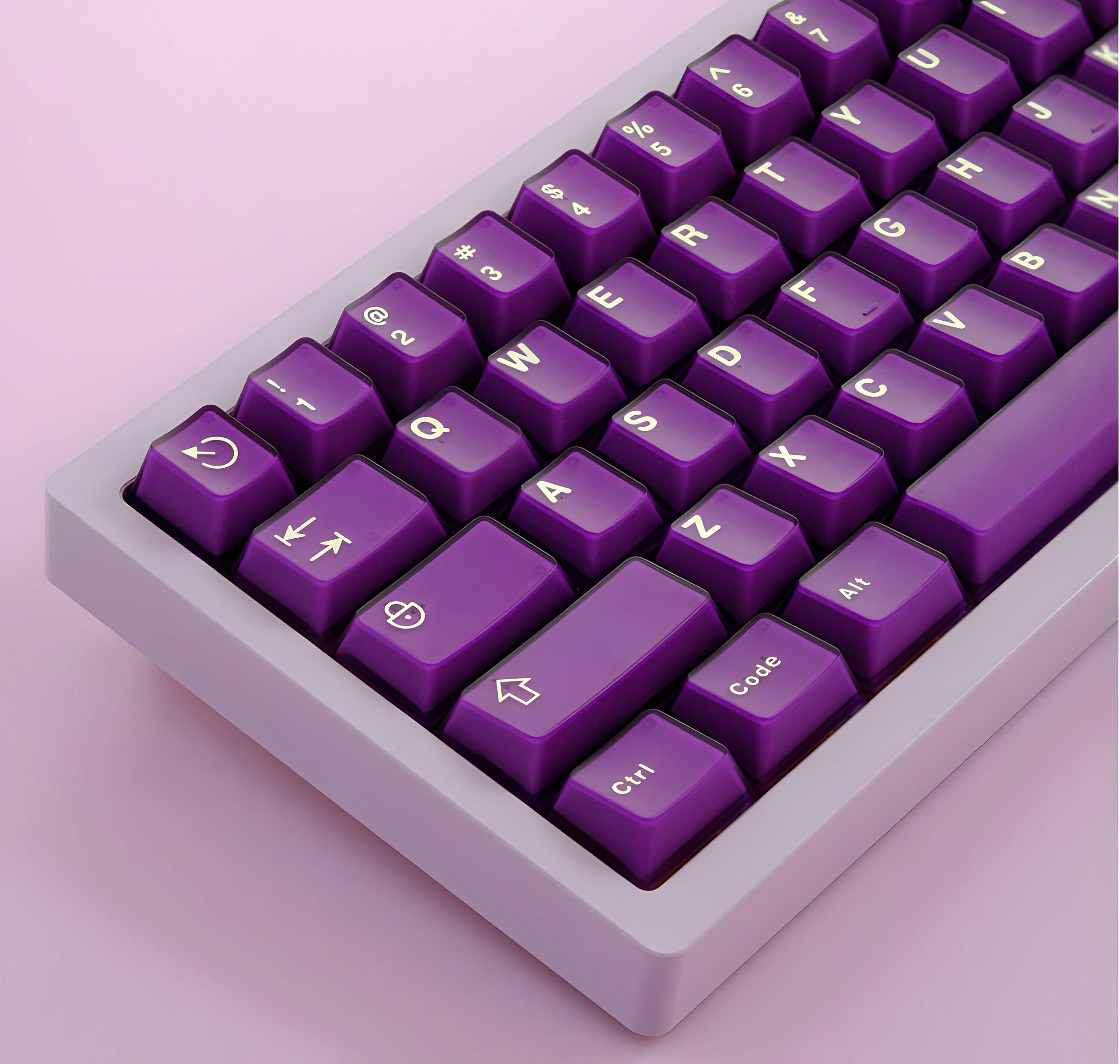 Purple Minimalist Keycaps Set Cherry Profile Keycaps ABS Dark Etsy