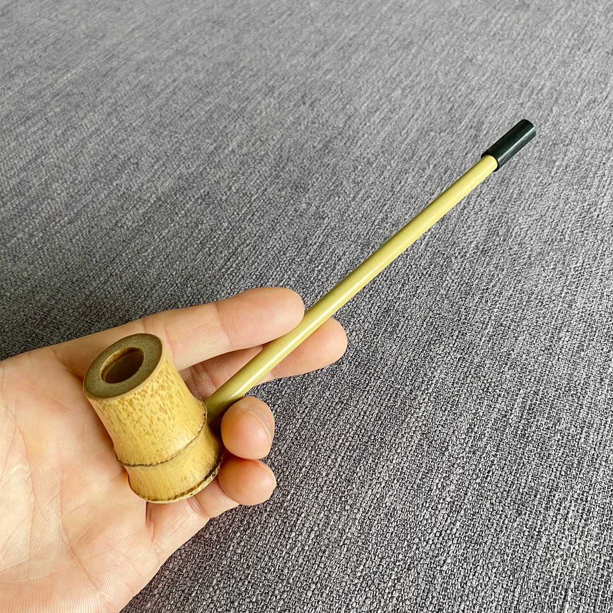 Handmade Bamboo pipe crafts Bamboo smoking pipe Traditional bamboo pipe ...