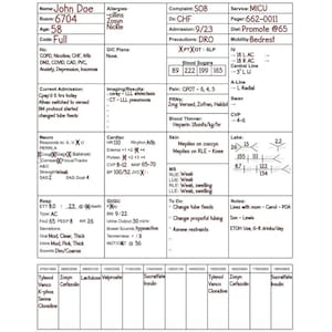 Nurse Report Sheet, Nursing Report Sheet, Nursing Notes, ICU Report Sheet, Nurse Brain Sheet, Report Sheet Nurse, Nursing Brain Sheet, CTICU
