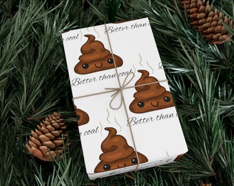 Carta da regalo divertente, fogli da regalo di Natale, involucro natalizio per umorismo per adulti, fogli di carta da regalo per le vacanze, carta da regalo natalizia per la cacca